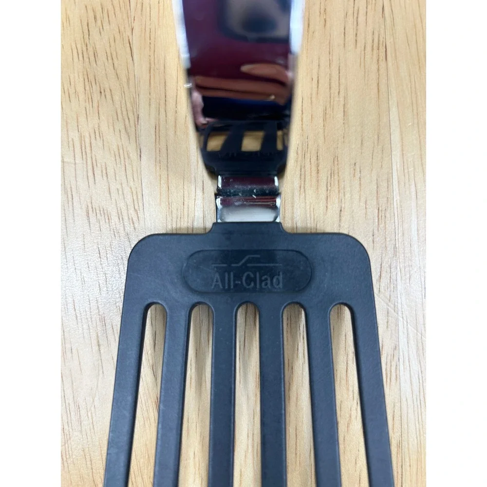 All-Clad Kitchen Tool Set 3pc Black Silver Ladle Spatula Turner Nylon Stainless